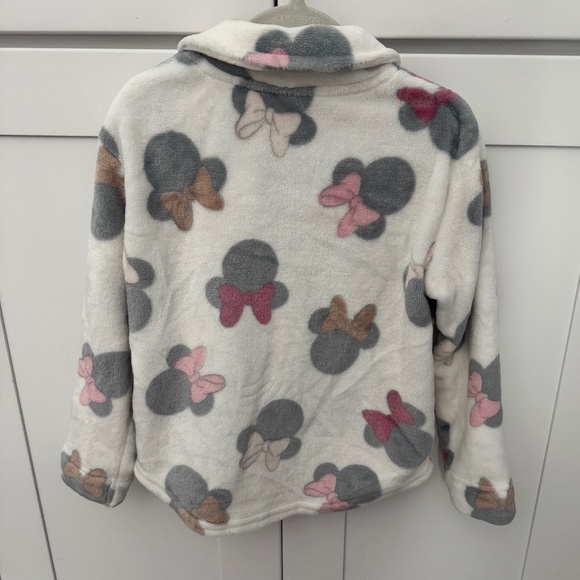 Disney Junior Minnie Mouse Fleece Button Down - Size 5T - Picture 3 of 3